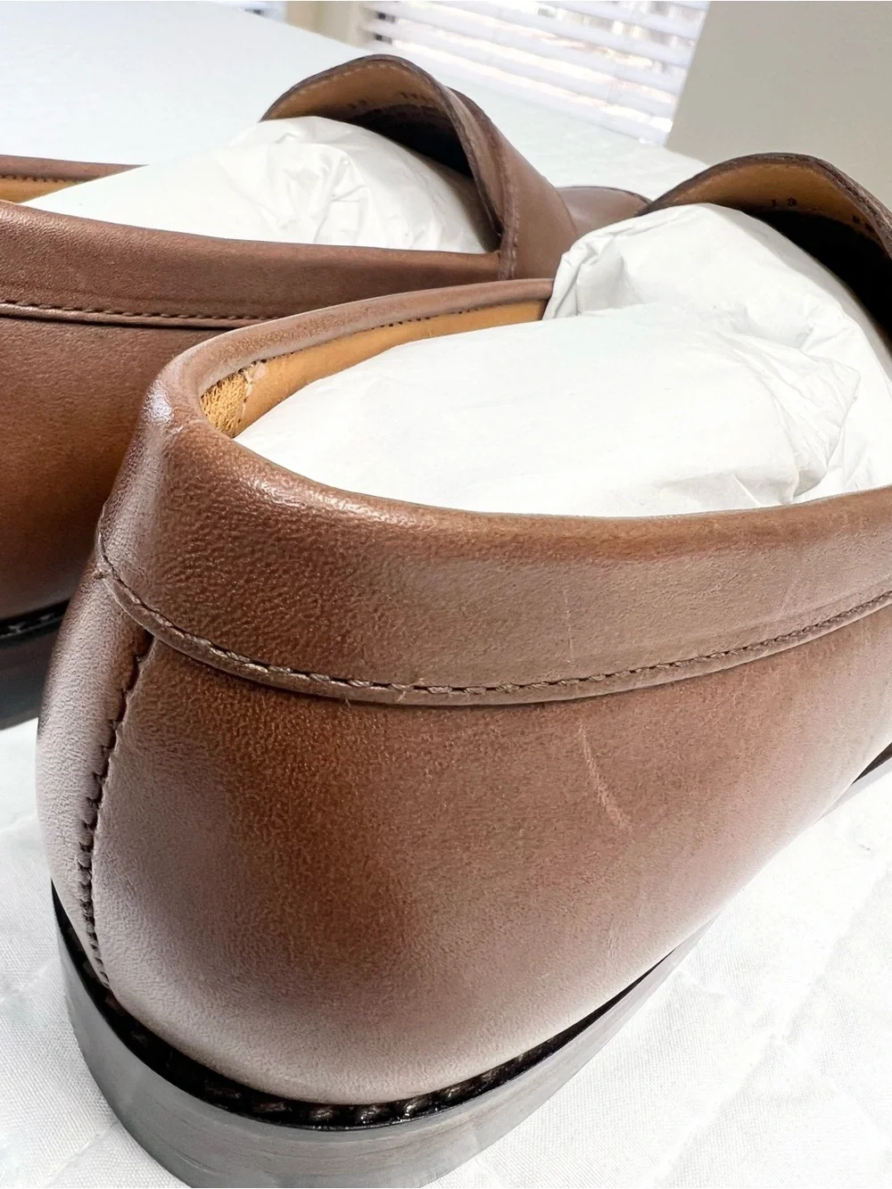 J. Crew Factory Men’s Classic Penny Loafers in Burnished Brown Size 13